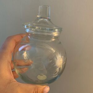 Princess Heritage Clear Crystal Jar with Lid 4”